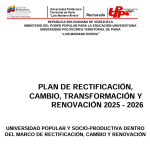 PLAN DE RECTIFICACIÓN,CAMBIO, TRANSFORMACIÓN YRENOVACIÓN 2025 – 2026